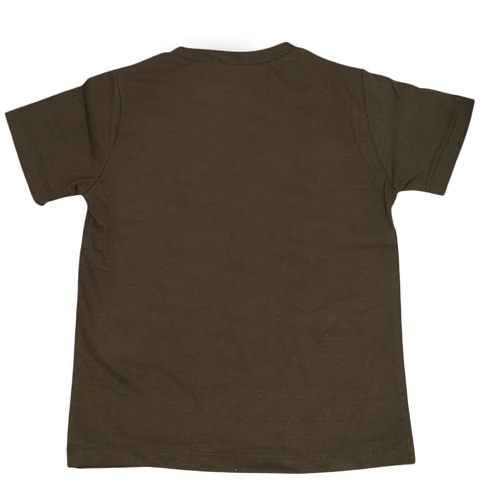 Boys Round Neck Half Sleeves T-Shirt - Dark Green, Kids, Boys T-Shirts, Chase Value, Chase Value