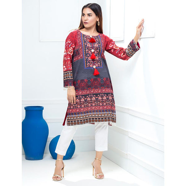 Eminent Digital Printed Khaddar Unstitched Winter Kurti 02, Women, Unstitched Kurti, Eminent, Chase Value