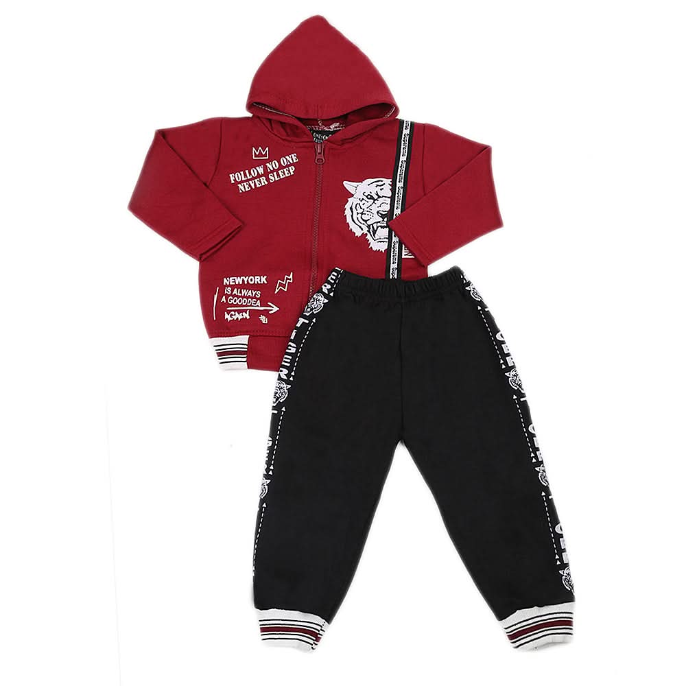 Boys Pajamas Suits Fleece 2305  - Maroon, Kids, Boys Sets And Suits, Chase Value, Chase Value
