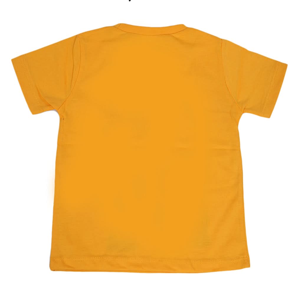 Boys Round Neck Half Sleeves T-Shirt - Yellow, Kids, Boys T-Shirts, Chase Value, Chase Value