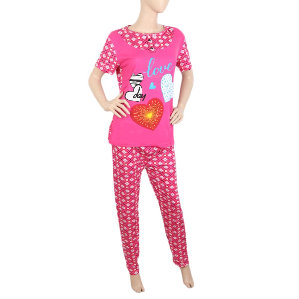 Women's Night Suit - Pink, Women, Night Suit, Chase Value, Chase Value