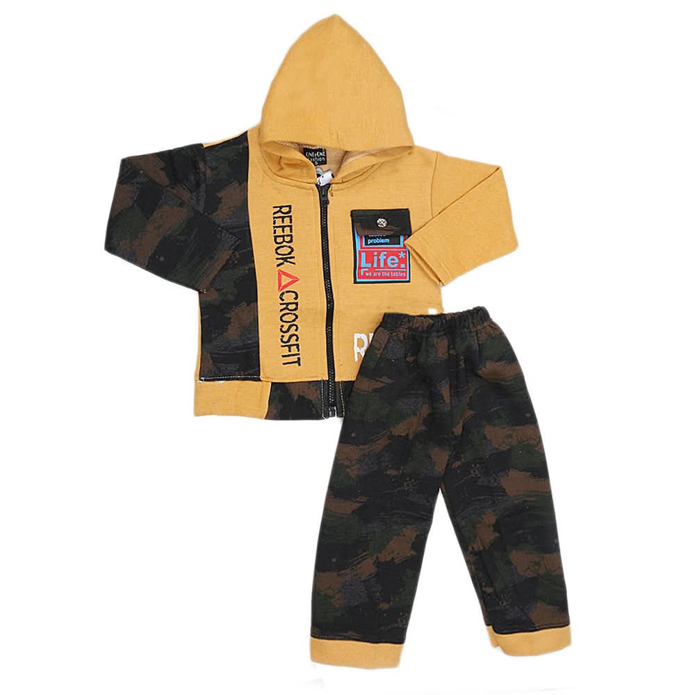 Boys Pajamas Suits Fleece 2308  - Mustard, Kids, Boys Sets And Suits, Chase Value, Chase Value