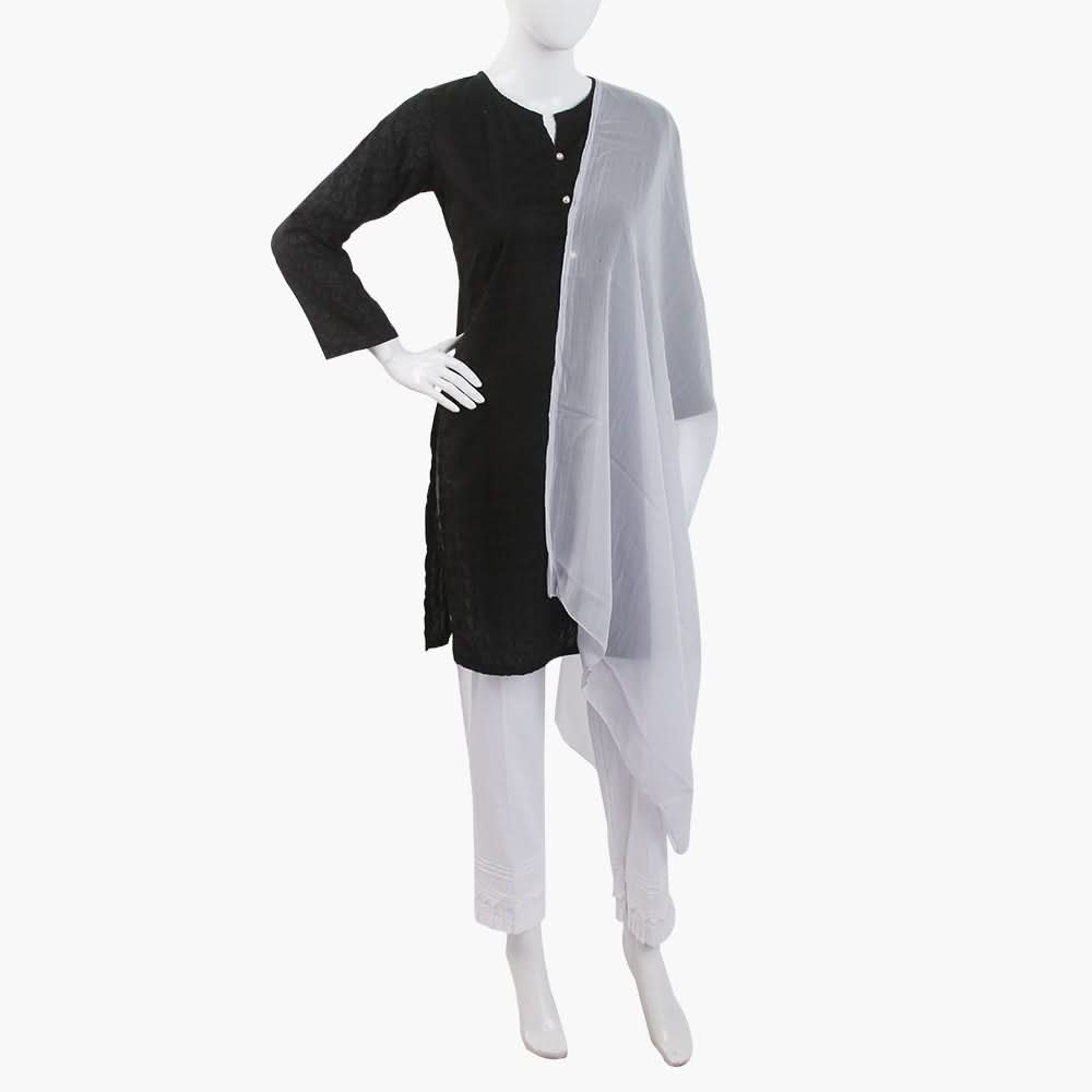 Women's Plain Chiffon Dupatta - White, Women Dupatta, Chase Value, Chase Value