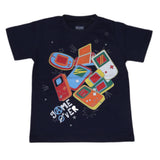Boys Round Neck Half Sleeves T-Shirt - Black, Kids, Boys T-Shirts, Chase Value, Chase Value