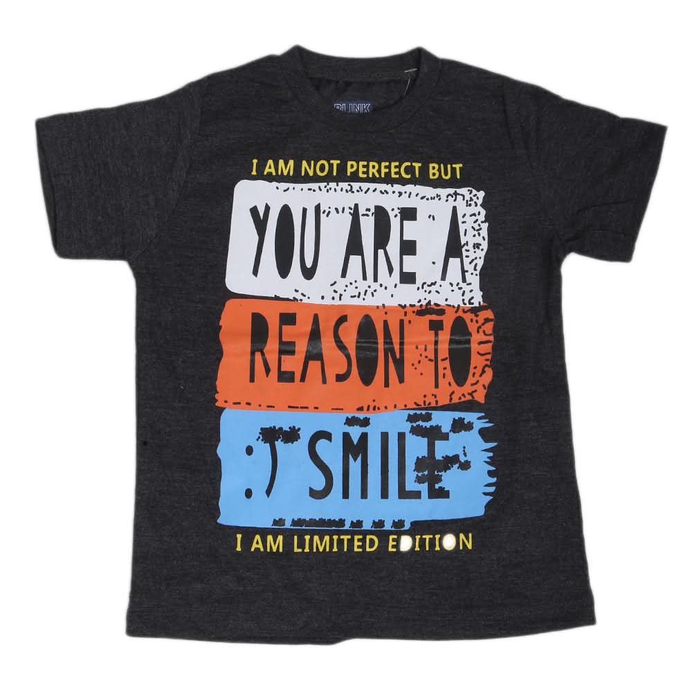 Boys Round Neck Half Sleeves T-Shirt - Black, Kids, Boys T-Shirts, Chase Value, Chase Value