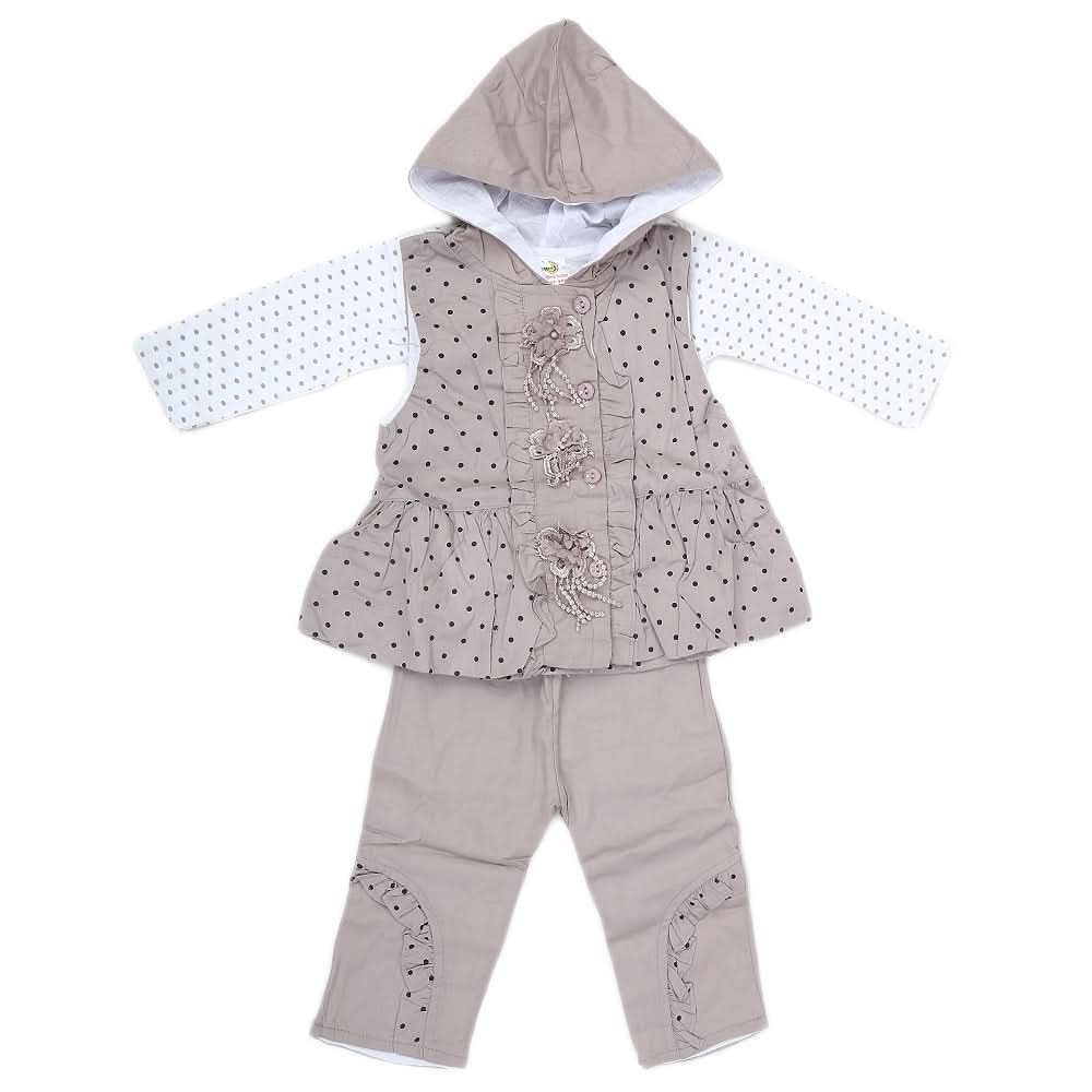 Newborn Girls Full Sleeve Suit (357) - Grey, Kids, NB Girls Sets And Suits, Chase Value, Chase Value