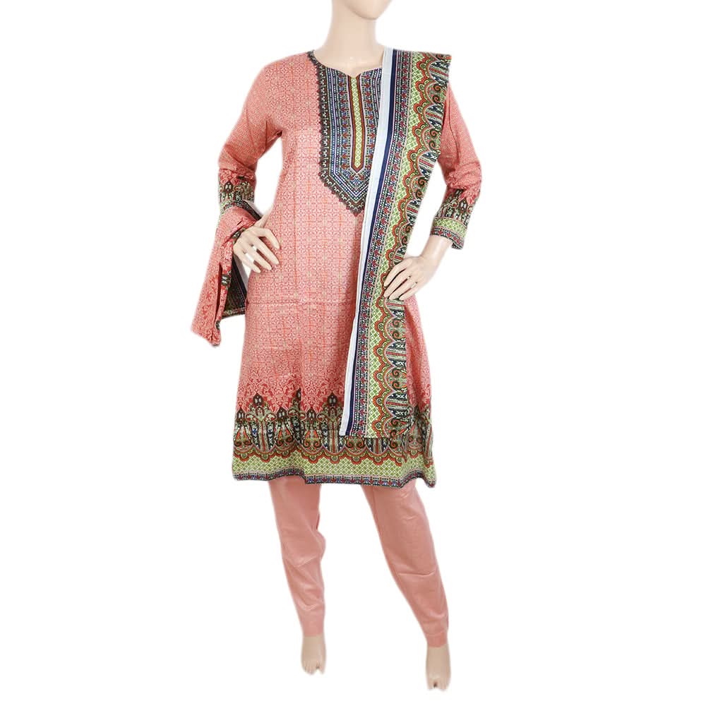 Women's Printed Shalwar Suit - Pink, Women, Shalwar Suits, Chase Value, Chase Value