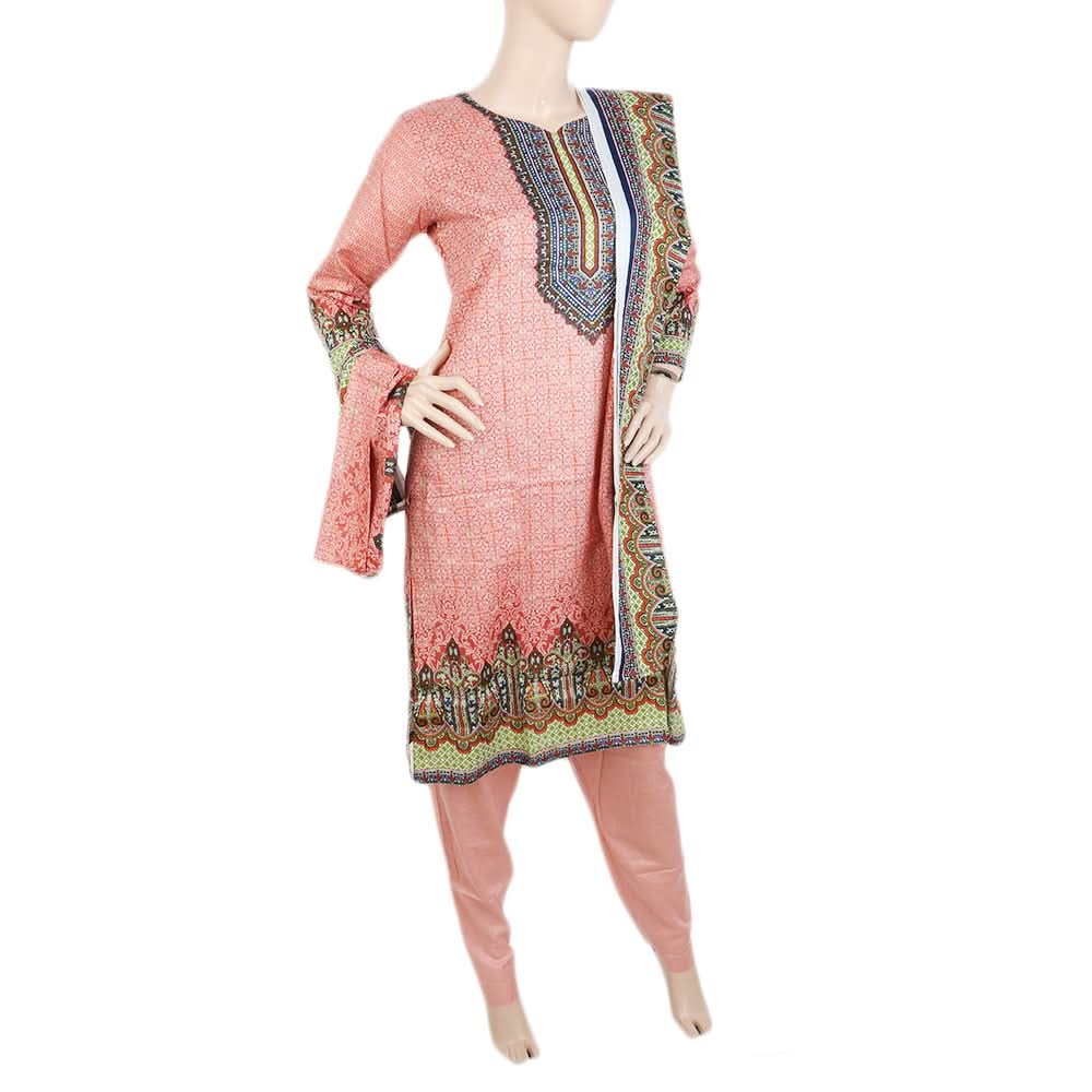 Women's Printed Shalwar Suit - Pink, Women, Shalwar Suits, Chase Value, Chase Value