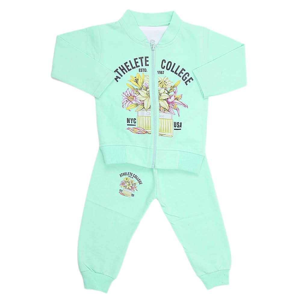 Girls Terry Pajama Suit 1054 Cyan - A, Kids, Girls Sets And Suits, Chase Value, Chase Value