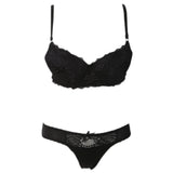 Women's Foam Bra & Panty Set - Black, Women, Bra And Panty Sets, Chase Value, Chase Value