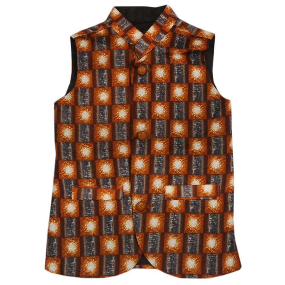 Boys Printed Waistcoat - Multi, Boys Waistcoats, Chase Value, Chase Value