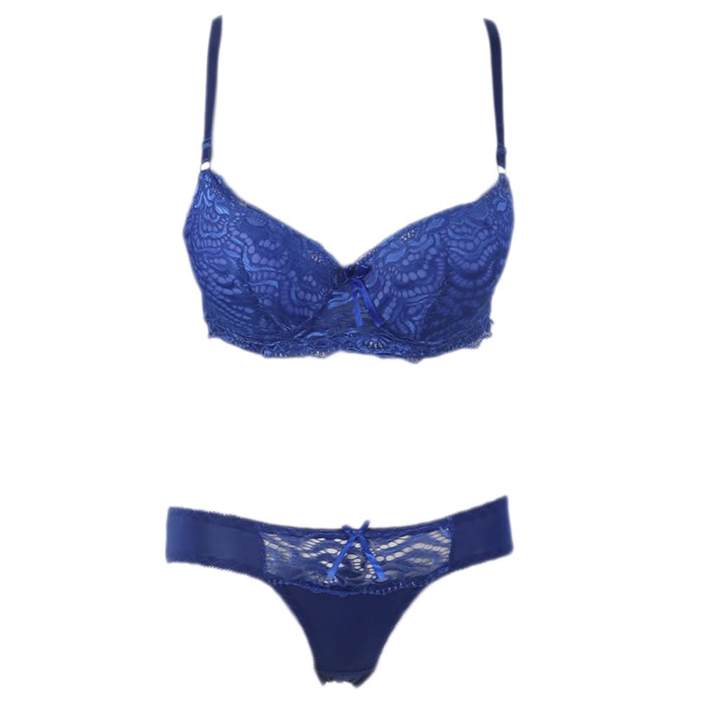 Women's Foam Bra & Panty Set - Royal Blue, Women, Bra And Panty Sets, Chase Value, Chase Value