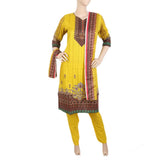 Women's Printed Shalwar Suit - Yellow, Women, Shalwar Suits, Chase Value, Chase Value