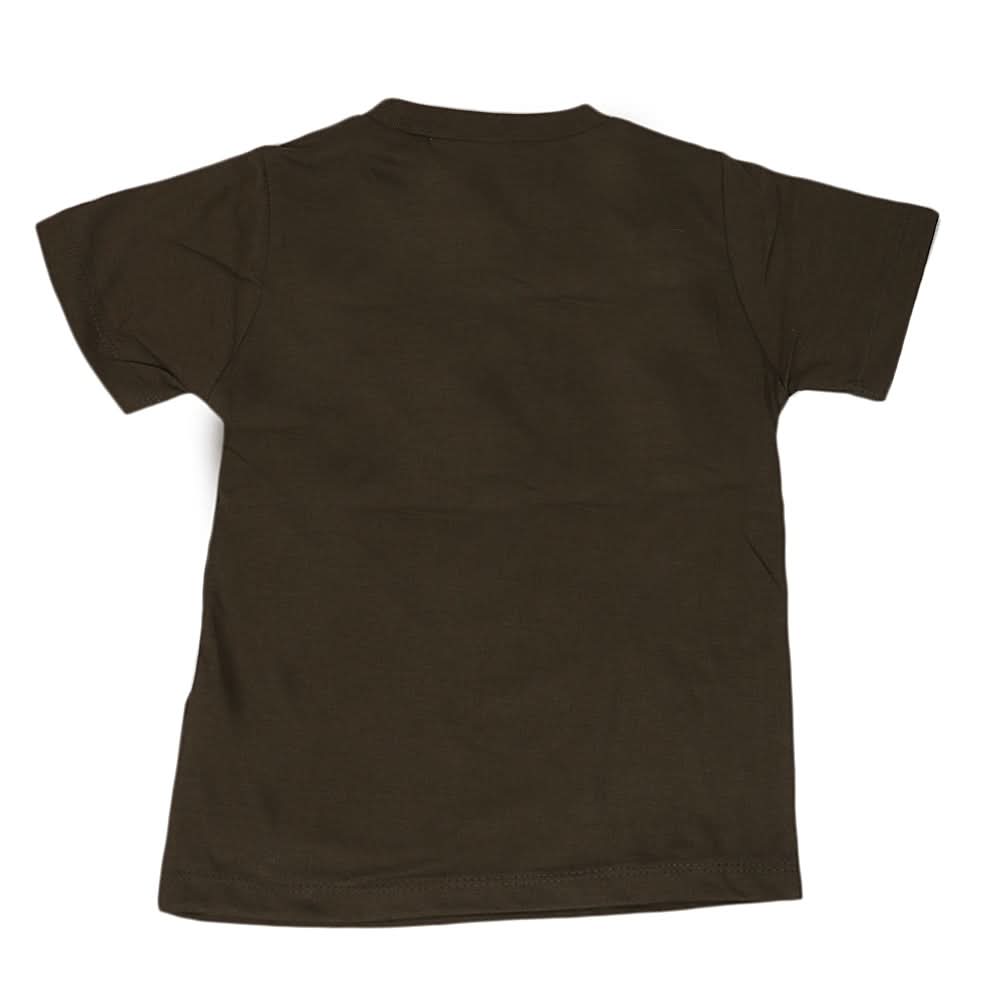 Boys Round Neck Half Sleeves T-Shirt - Dark Green, Kids, Boys T-Shirts, Chase Value, Chase Value