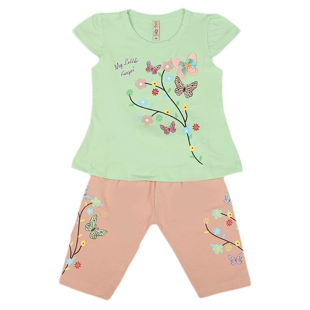 Girls Lycra Suit - Green, Kids, Girls Sets And Suits, Chase Value, Chase Value