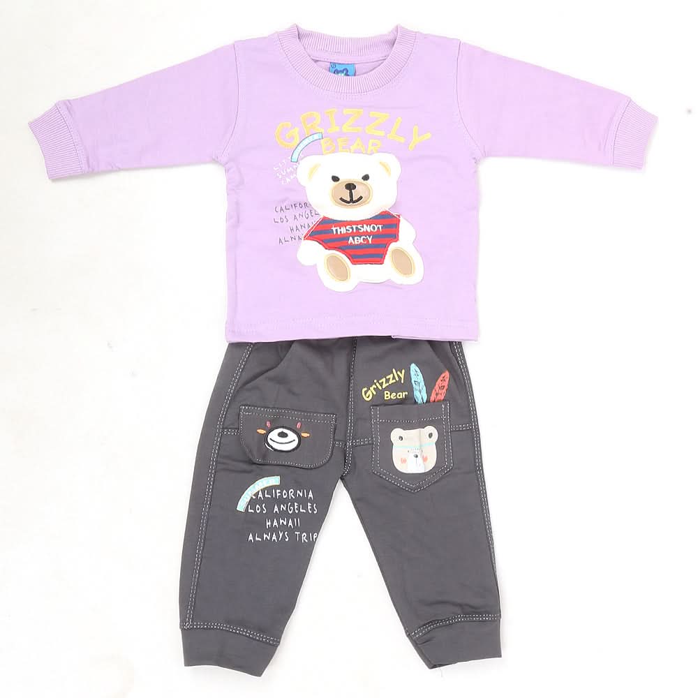 Newborn Boys Full Sleeves Suit (9048) - Purple, Kids, NB Boys Sets And Suits, Chase Value, Chase Value