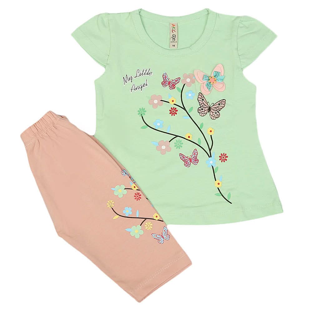 Girls Lycra Suit - Green, Kids, Girls Sets And Suits, Chase Value, Chase Value