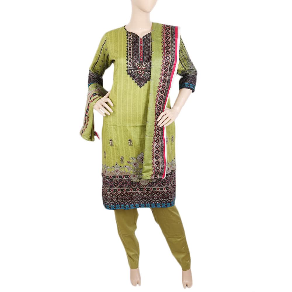 Women's Printed Shalwar Suit - Green, Women, Shalwar Suits, Chase Value, Chase Value