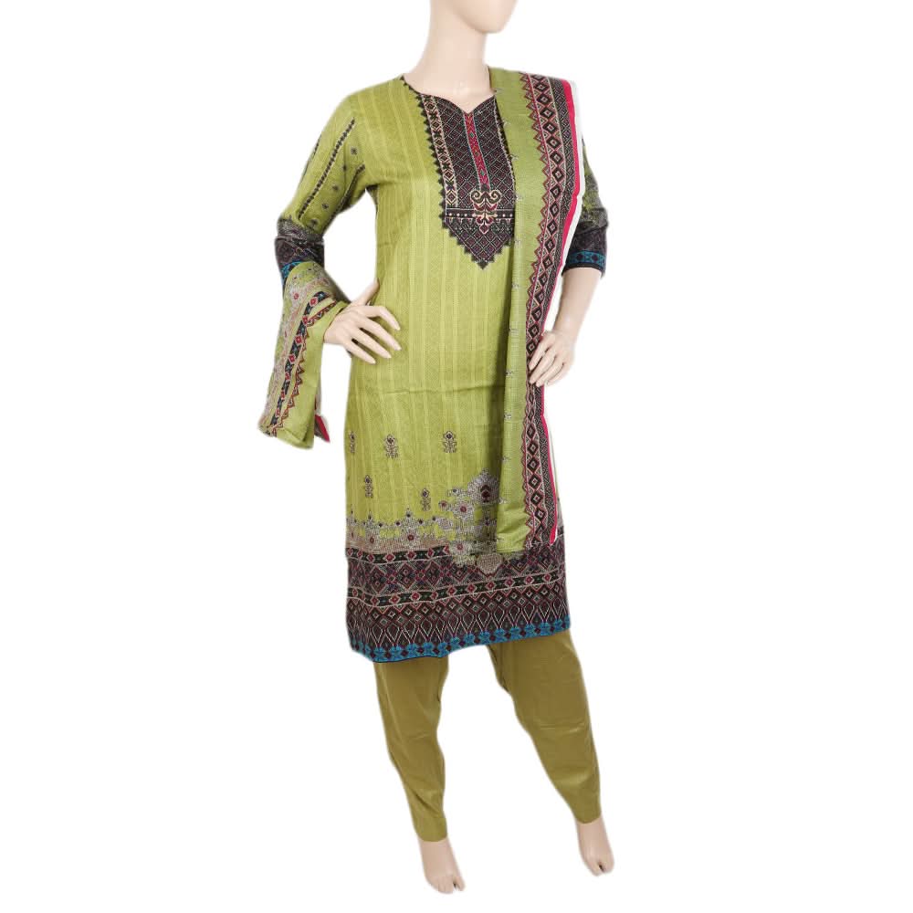 Women's Printed Shalwar Suit - Green, Women, Shalwar Suits, Chase Value, Chase Value