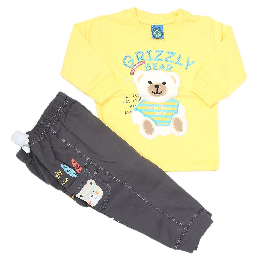 Newborn Boys Full Sleeve Suit (9048) - Yellow, Kids, NB Boys Sets And Suits, Chase Value, Chase Value