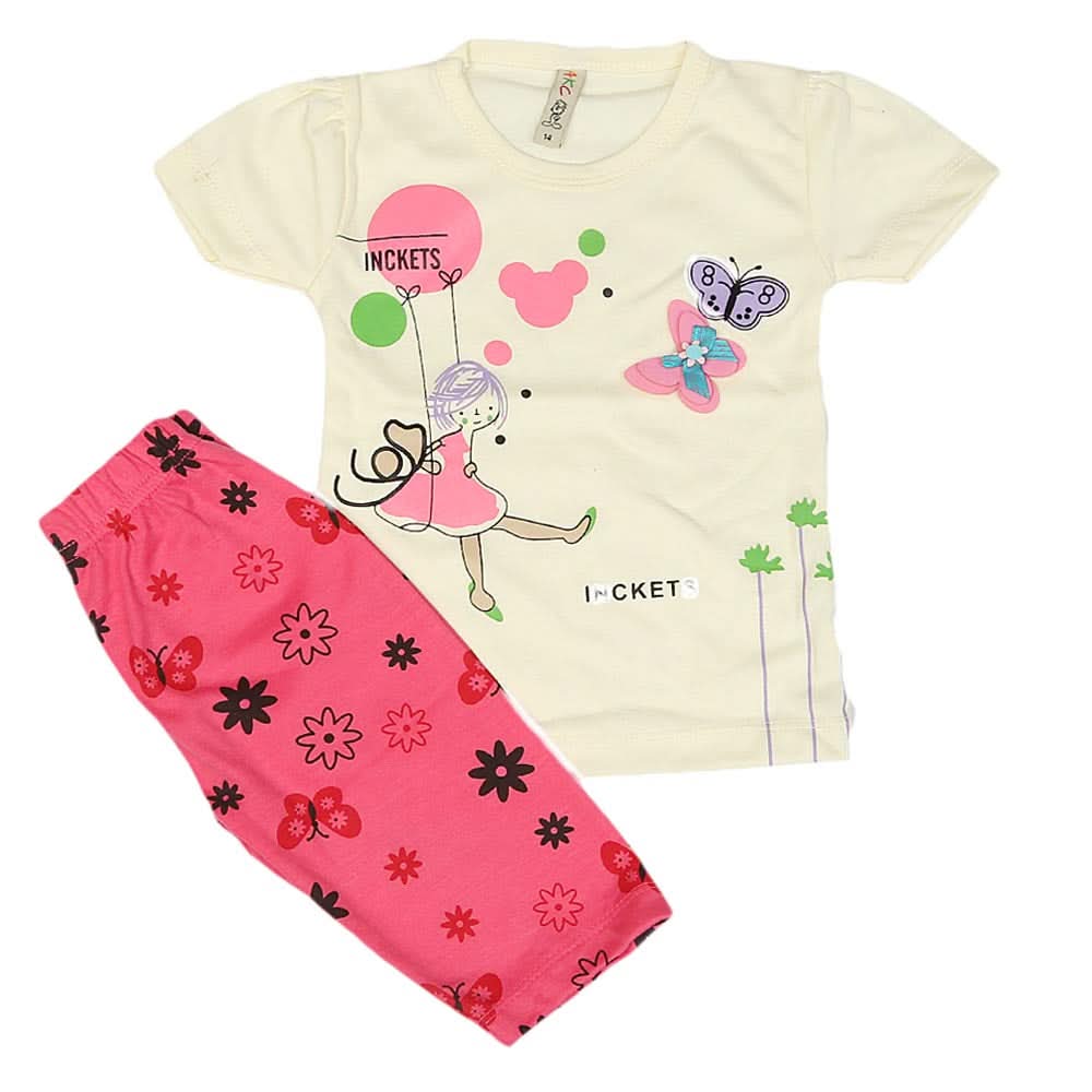 Girls Lycra Suit - Cream, Kids, Girls Sets And Suits, Chase Value, Chase Value