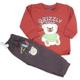 Newborn Boys Full Sleeves Suit (9048) - Rust, Kids, NB Boys Sets And Suits, Chase Value, Chase Value