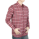 Men's Casual Check Shirt - Maroon, Men, Shirts, Chase Value, Chase Value