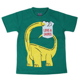Boys Round Neck Half Sleeves T-Shirt - Green, Kids, Boys T-Shirts, Chase Value, Chase Value