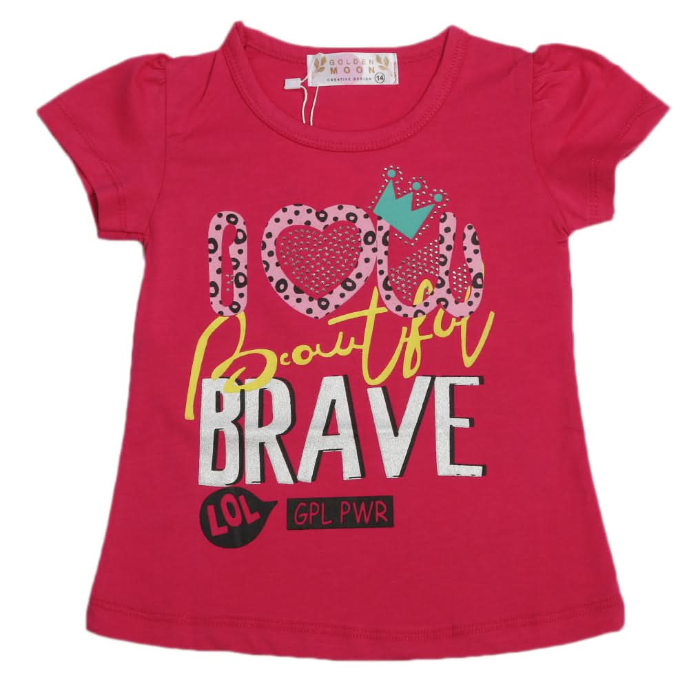 Girls T-Shirt - Dark Pink, Kids, Girls T-Shirt, Chase Value, Chase Value