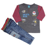 Newborn Boys Full Sleeve Suit (9028) - Dark Grey, Kids, NB Boys Sets And Suits, Chase Value, Chase Value