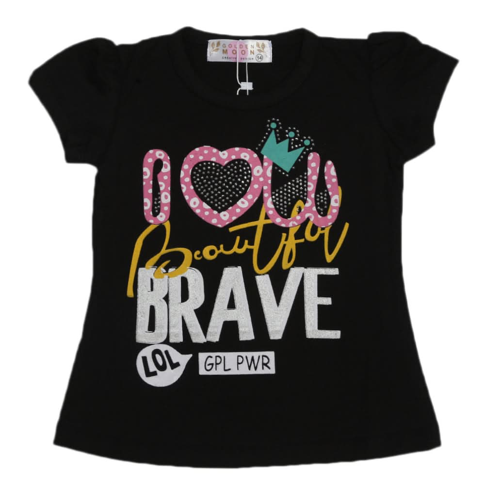 Girls T-Shirt - Black, Kids, Girls T-Shirt, Chase Value, Chase Value