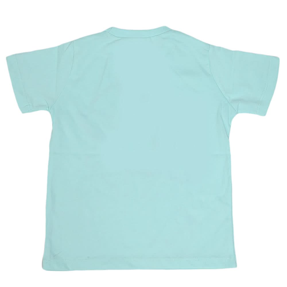 Boys Round Neck Half Sleeves T-Shirt - Cyan, Kids, Boys T-Shirts, Chase Value, Chase Value
