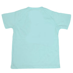 Boys Round Neck Half Sleeves T-Shirt - Cyan, Kids, Boys T-Shirts, Chase Value, Chase Value
