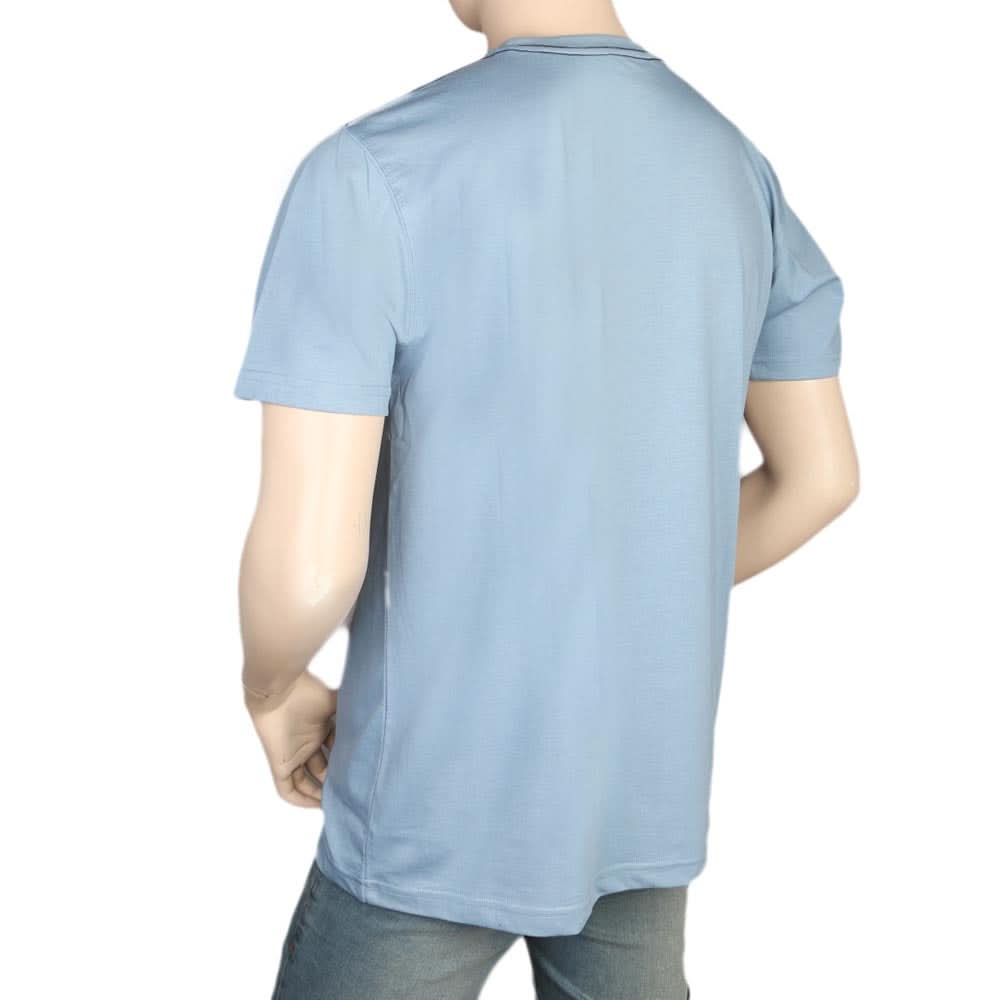 Men's Half Sleeves Round Neck T-Shirt - Blue, Men, T-Shirts And Polos, Chase Value, Chase Value