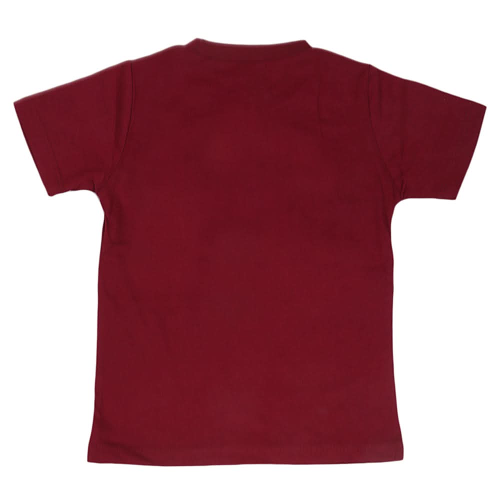 Boys Round Neck Half Sleeves T-Shirt - Maroon, Kids, Boys T-Shirts, Chase Value, Chase Value