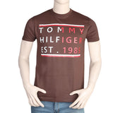 Men's Half Sleeves Round Neck T-Shirt - Brown, Men, T-Shirts And Polos, Chase Value, Chase Value