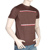 Men's Half Sleeves Round Neck T-Shirt - Brown, Men, T-Shirts And Polos, Chase Value, Chase Value