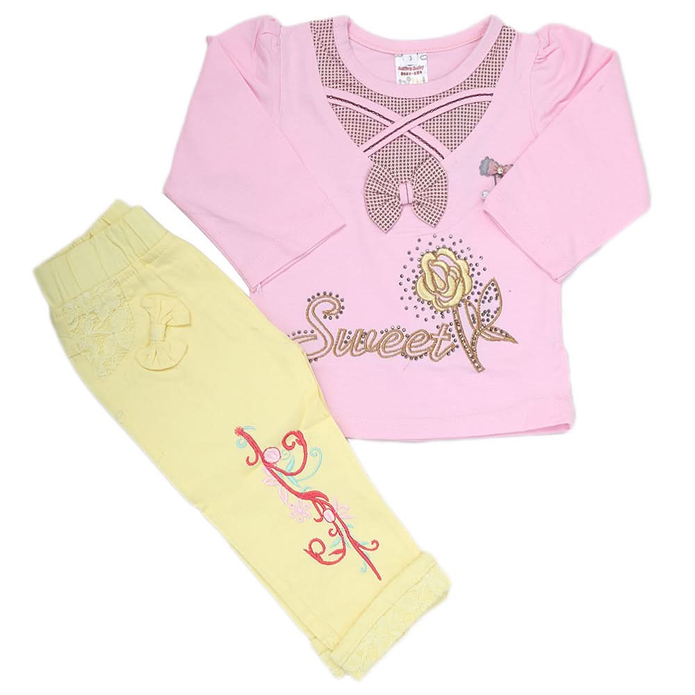 Newborn Girls Full Sleeve Suit - Pink, Kids, NB Girls Sets And Suits, Chase Value, Chase Value