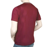 Men's Half Sleeves Round Neck T-Shirt - Maroon, Men, T-Shirts And Polos, Chase Value, Chase Value