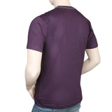 Men's Half Sleeves Round Neck T-Shirt - Purple, Men, T-Shirts And Polos, Chase Value, Chase Value