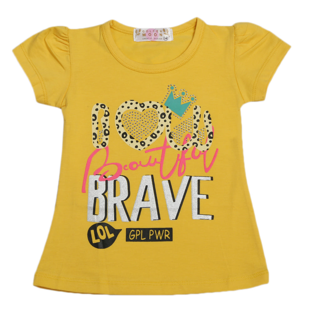 Girls T-Shirt - Yellow, Kids, Girls T-Shirt, Chase Value, Chase Value