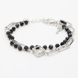 Women's Stone Bracelets - Black-Silver, Women, Bangles & Bracelets, Chase Value, Chase Value