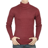 Men's Full Sleeves High Neck - Light Maroon, Men, Sweater and Sweat Shirts, Chase Value, Chase Value