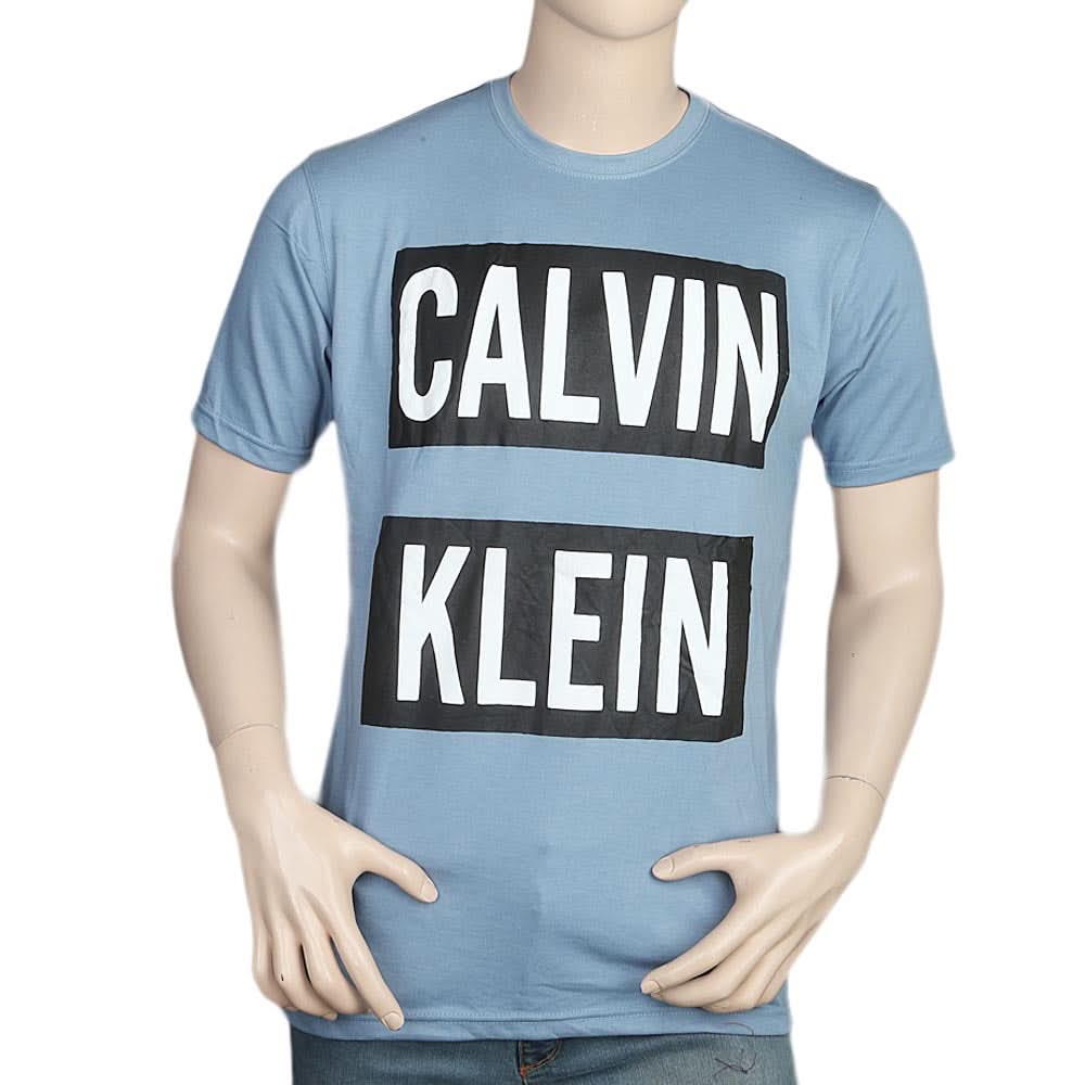 Men's Half Sleeves Round Neck T-Shirt - Blue, Men, T-Shirts And Polos, Chase Value, Chase Value