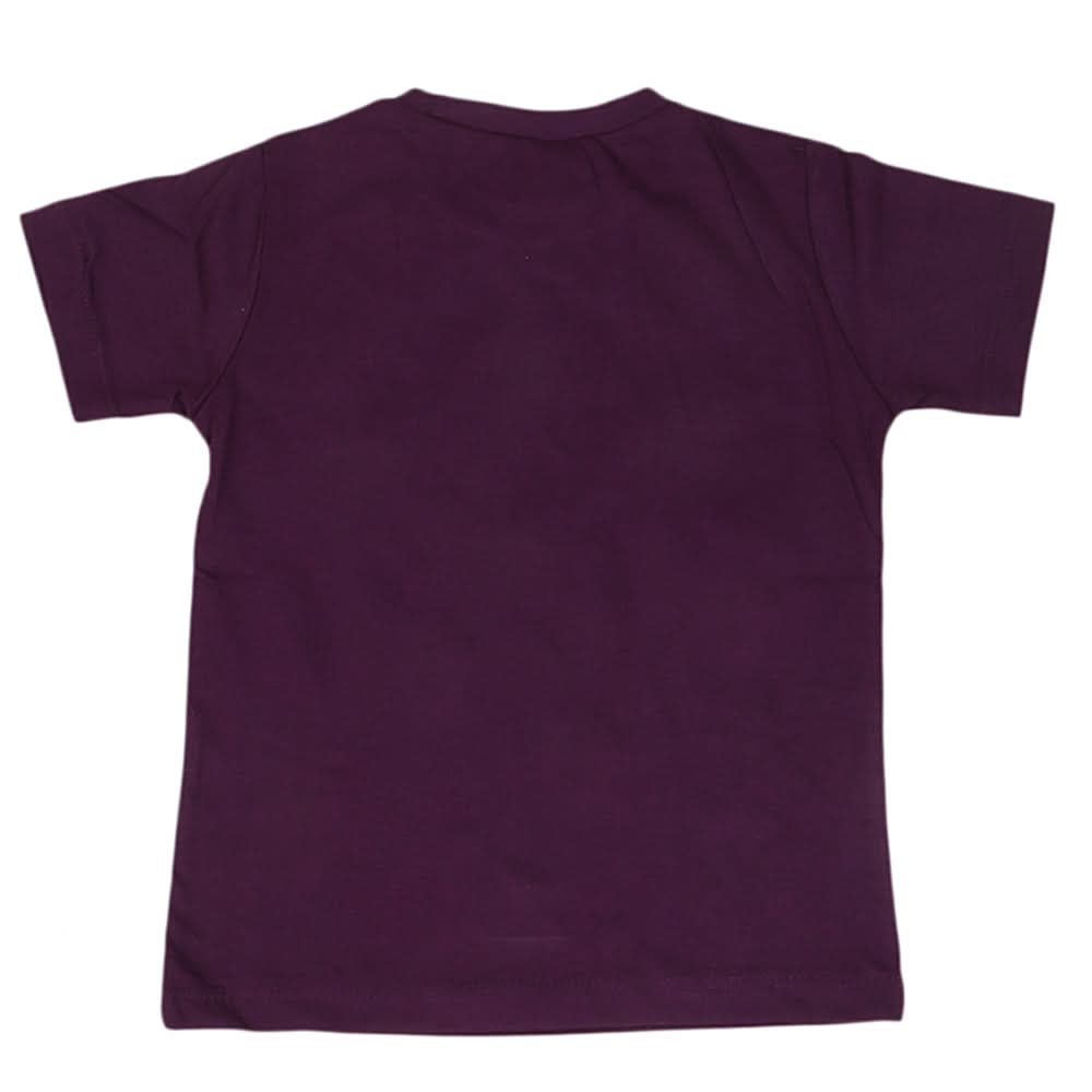 Boys Round Neck Half Sleeves T-Shirt - Purple, Kids, Boys T-Shirts, Chase Value, Chase Value