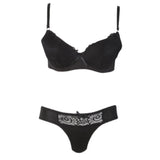 Women's Foam Bra & Panty Set - Black, Women, Bra And Panty Sets, Chase Value, Chase Value