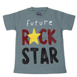 Boys Round Neck Half Sleeves T-Shirt - Steel Blue, Kids, Boys T-Shirts, Chase Value, Chase Value
