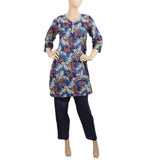 Women's Printed Lawn 2Pcs Stitched Suit - Blue, Women, Shalwar Suits, Chase Value, Chase Value
