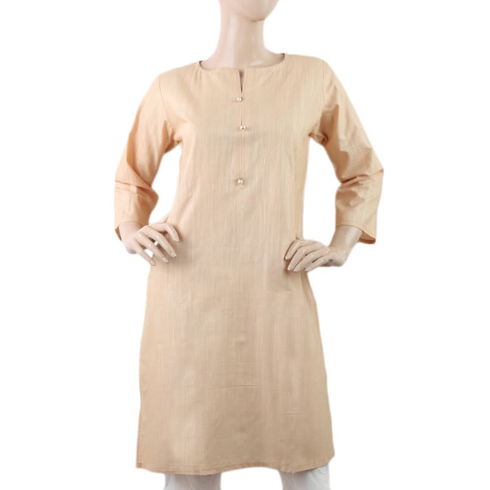 Women's Khaddar Kurti - A - Fawn, Women, Ready Kurtis, Chase Value, Chase Value