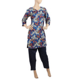 Women's Printed Lawn 2Pcs Stitched Suit - Blue, Women, Shalwar Suits, Chase Value, Chase Value